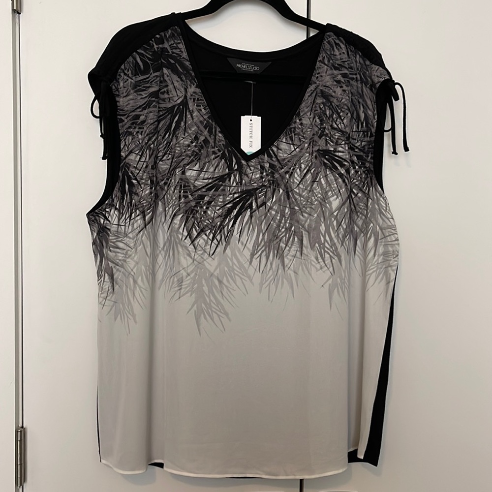 Michel Studio Obrian Knit Back top NWT